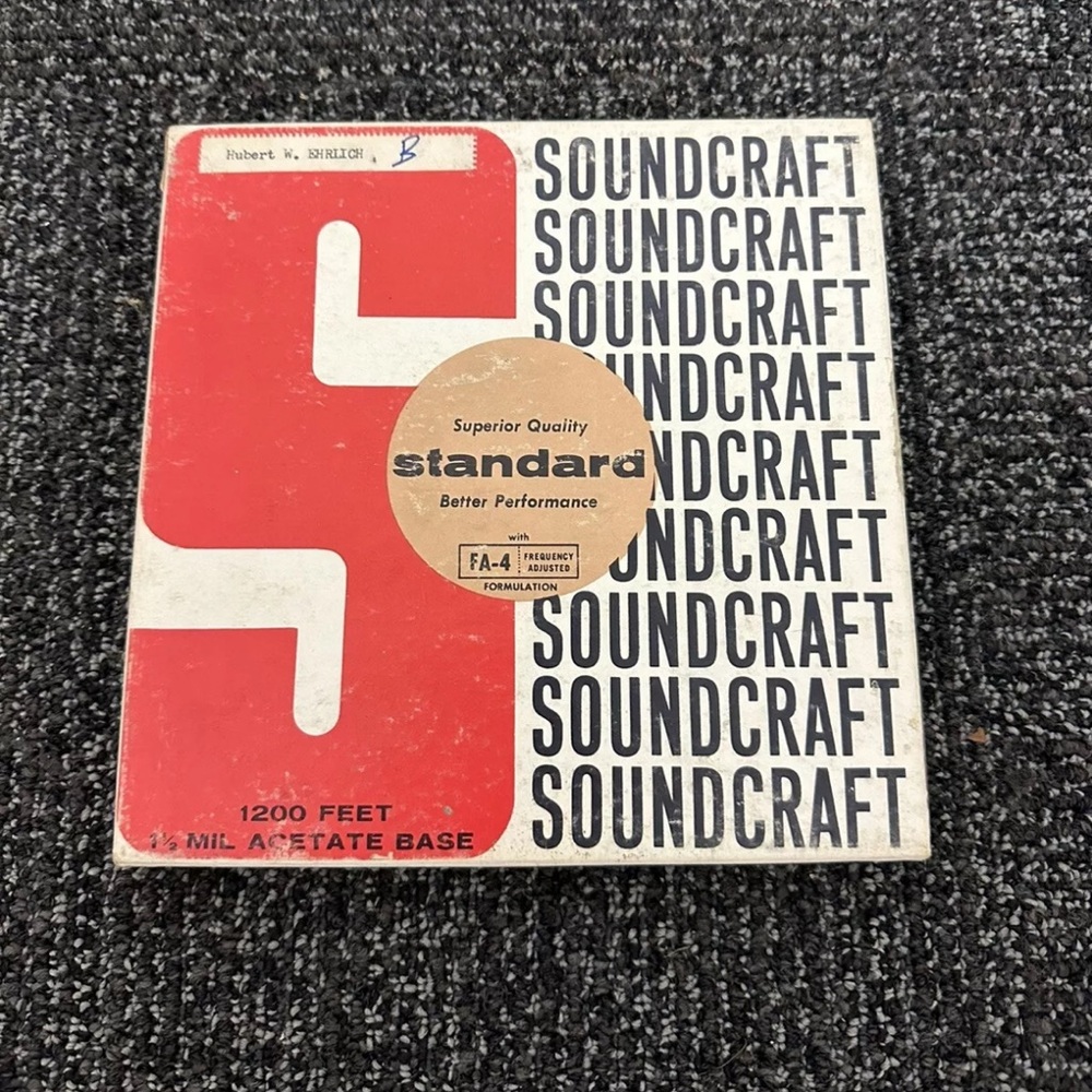SOUNDCRAFT STANDARD 1200 FT MAGNETIC AUDIOTAPE RAY CONNIFE